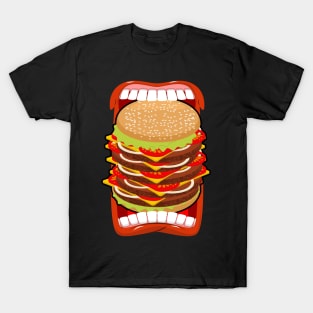 Cheese Burger Face Mask T-Shirt